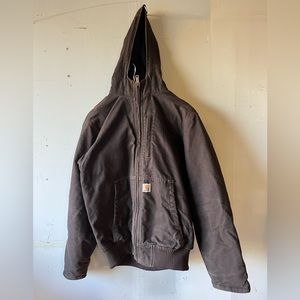 CARHARTT FULL SWING LOOSE FIT WASHED DUCK FLEECE-LINED ACTIVE JACKET